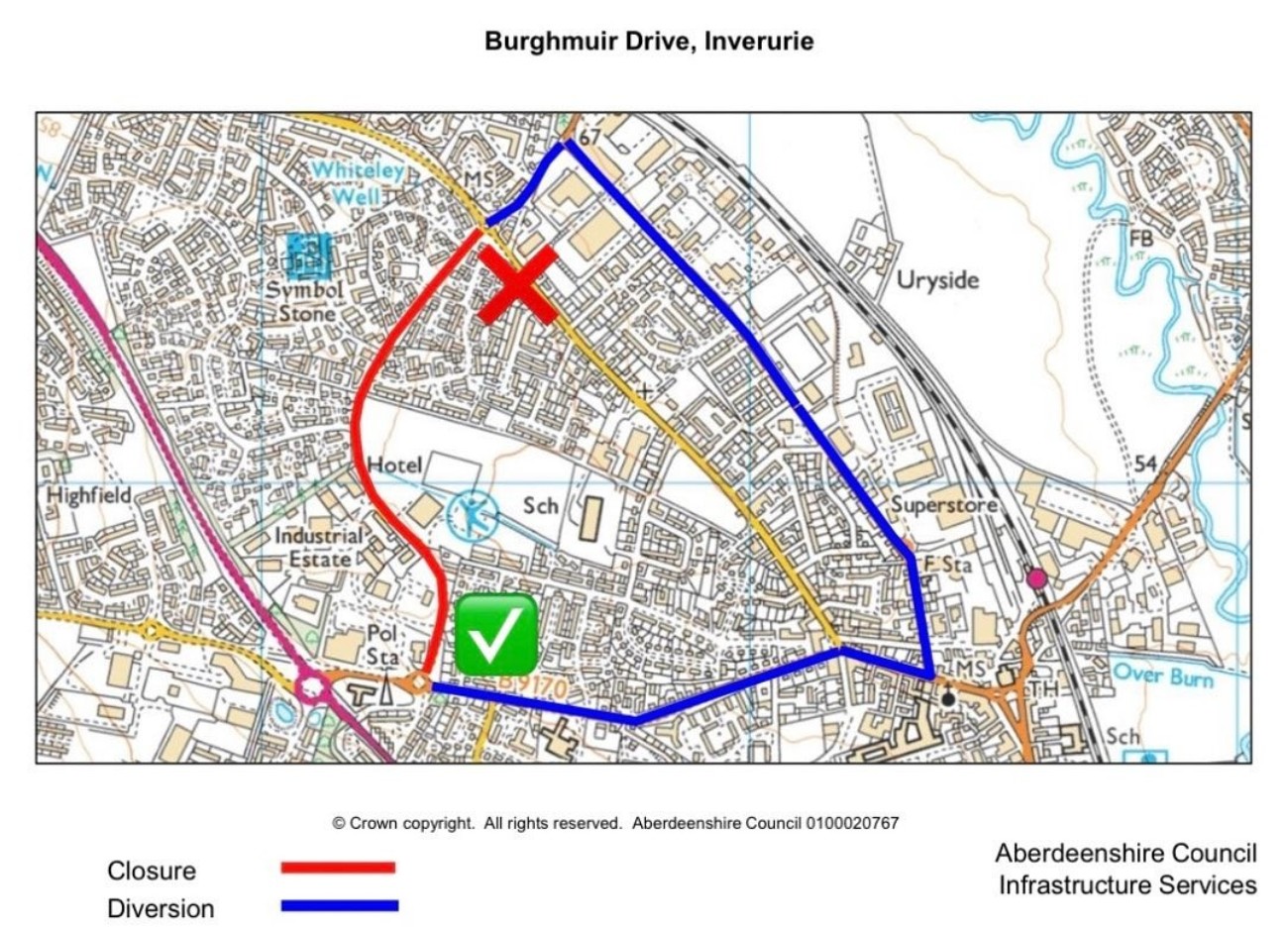 Burghmuir Drive - Road Closure 17th Jan 2022