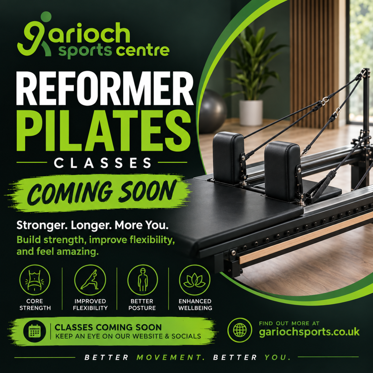 Reformer Pilates Coming Soon!